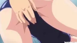 Drei Hentai-Girls in engen Bodys präsentieren ihre nackten Ärsche von hinten