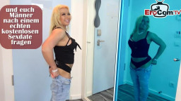 Blonde MILF Deepthroat: Riesiger Schwarzer Schwanz bis zum Anschlag in den Hals